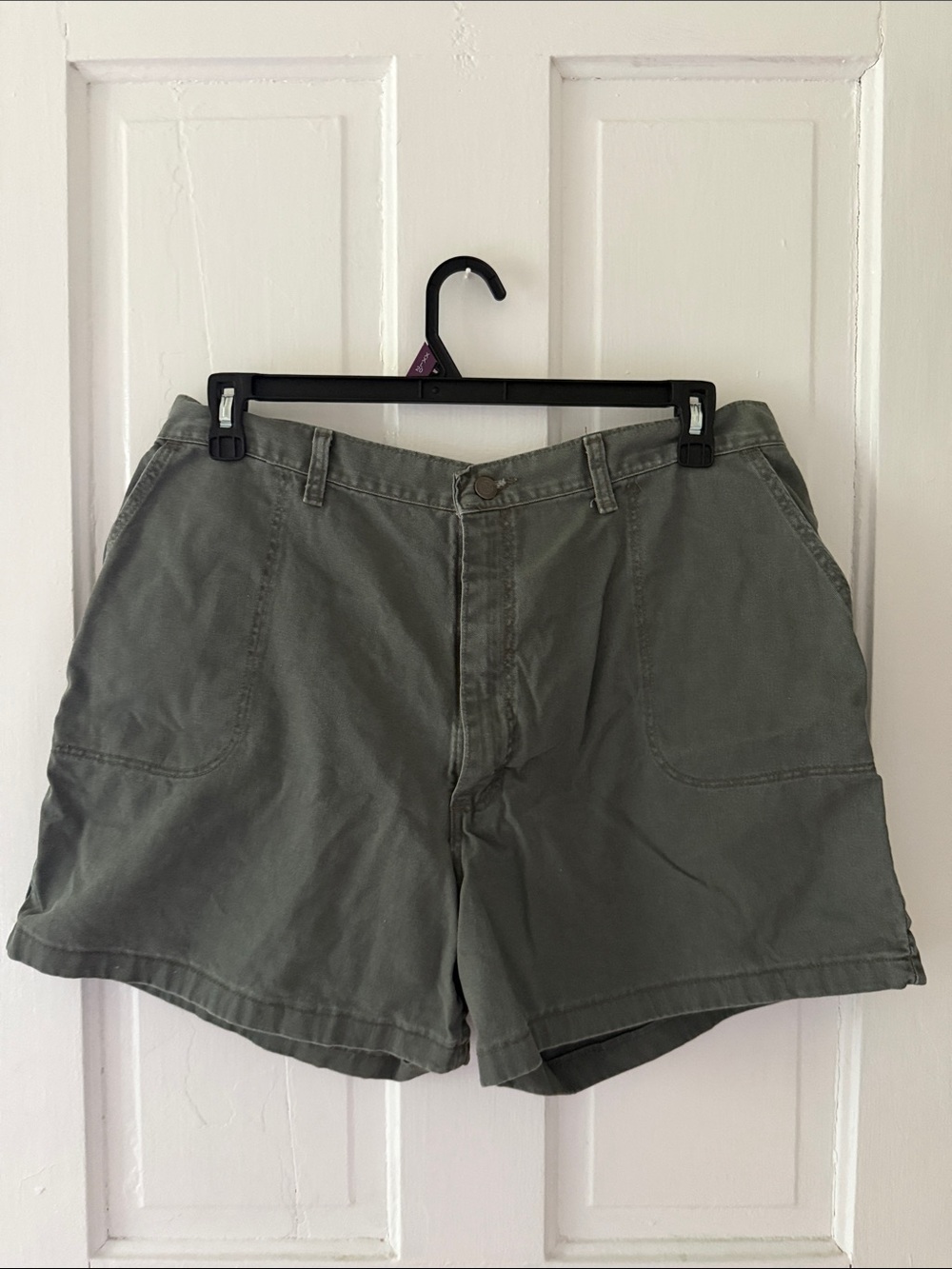 Wrangler Olive Green Cotton Utility Shorts